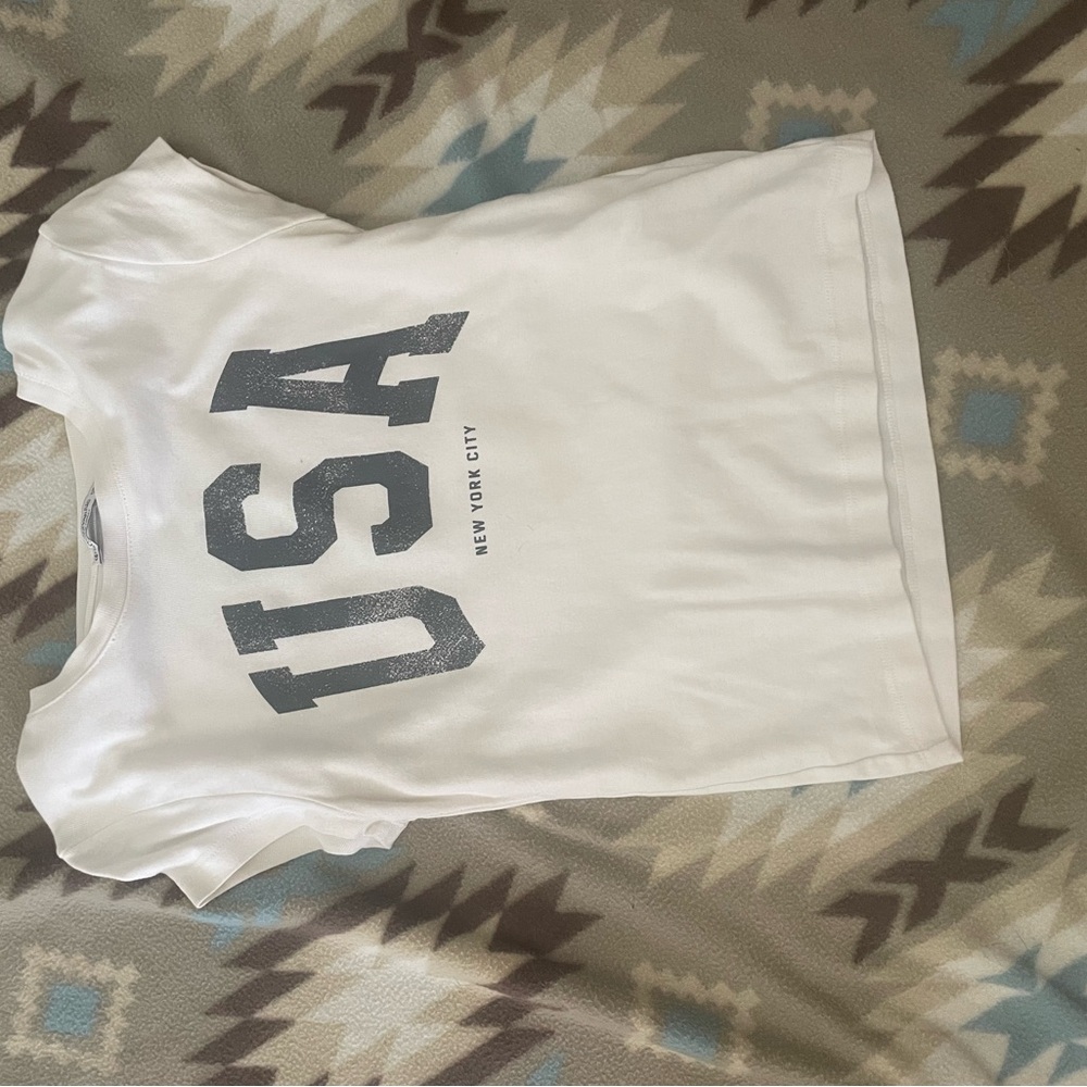 White USA Graphic T-Shirt